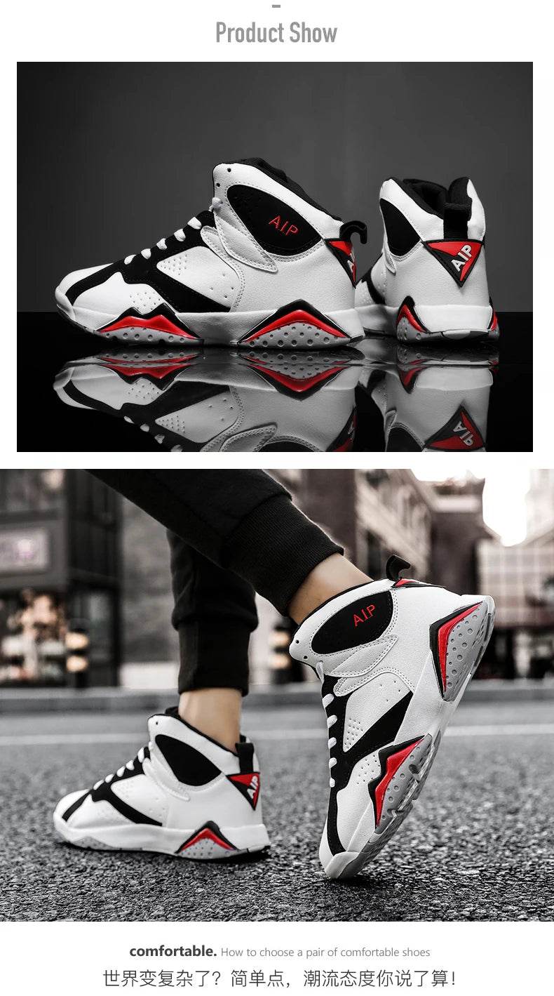 Men Basketball Shoes Fashion Non-slip Mens Casual Sneakers Man Sports High Quality Outdoor Jogging Shoes Boys Athletic Wear Traf - AIAZ