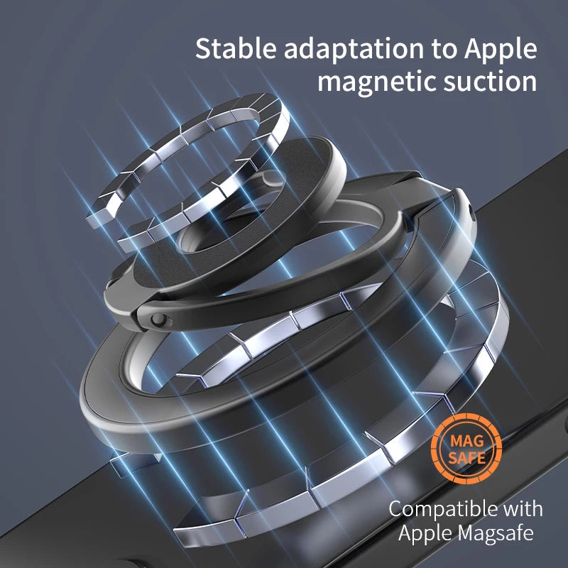 For MagSafe Double Sided Magnetic Phone Ring Holder Portable Folding Cellphone Stand Accessory Grip Bracket Support For iPhone