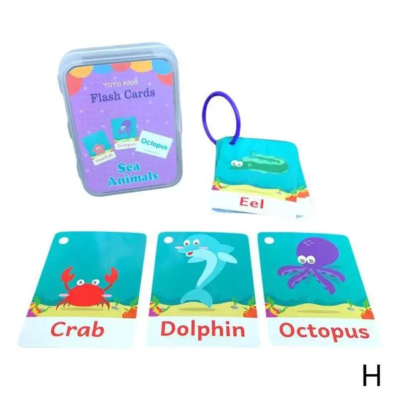Kids English Words Learning Flashcards Reading Enlightenment Cards Home School Educational Toys Montessori Teacher Teaching Aids - AIAZ