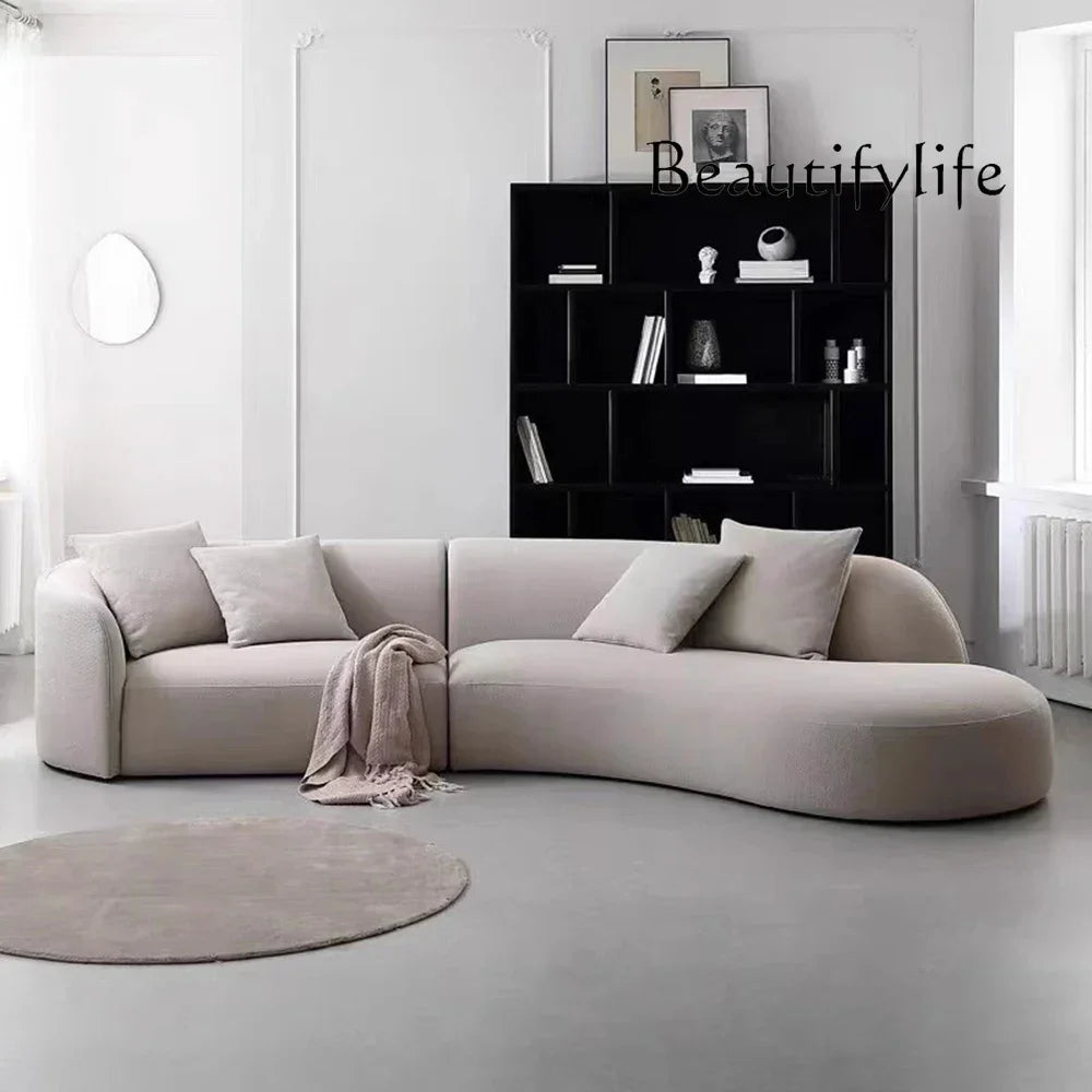 Curved Living Room Floor Sofas Lounge Modular Luxury Canape Salon Decoration  Armrest Designer Sofa Wedding Elastico Background