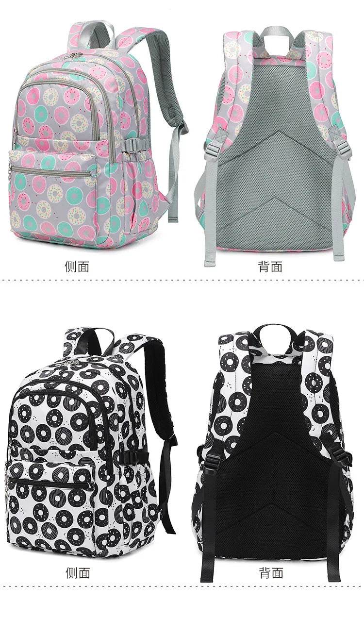 2025 New 3 Pcs Sets Student Schoolbag Girls Fashion Leisure Large Capacity Backpack Junior High School Shoulders Backpack - AIAZ