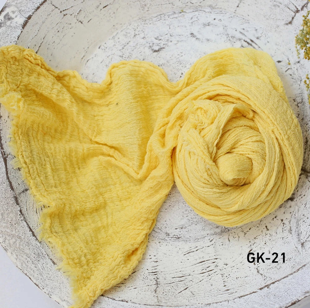 Newborn Cheesecloth Wrap Baby Photography Props Posing Fabric Cotton Stretch Blanket Hand Dyed Newborn Layer Wrap