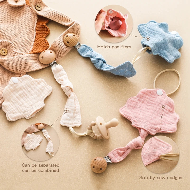 Baby Silicone Pacifier Clip Infant Newborn Sea Shell Shape Pacifier Chain Dummy Nipple Holder Clips Baby Pacifier Storage Box