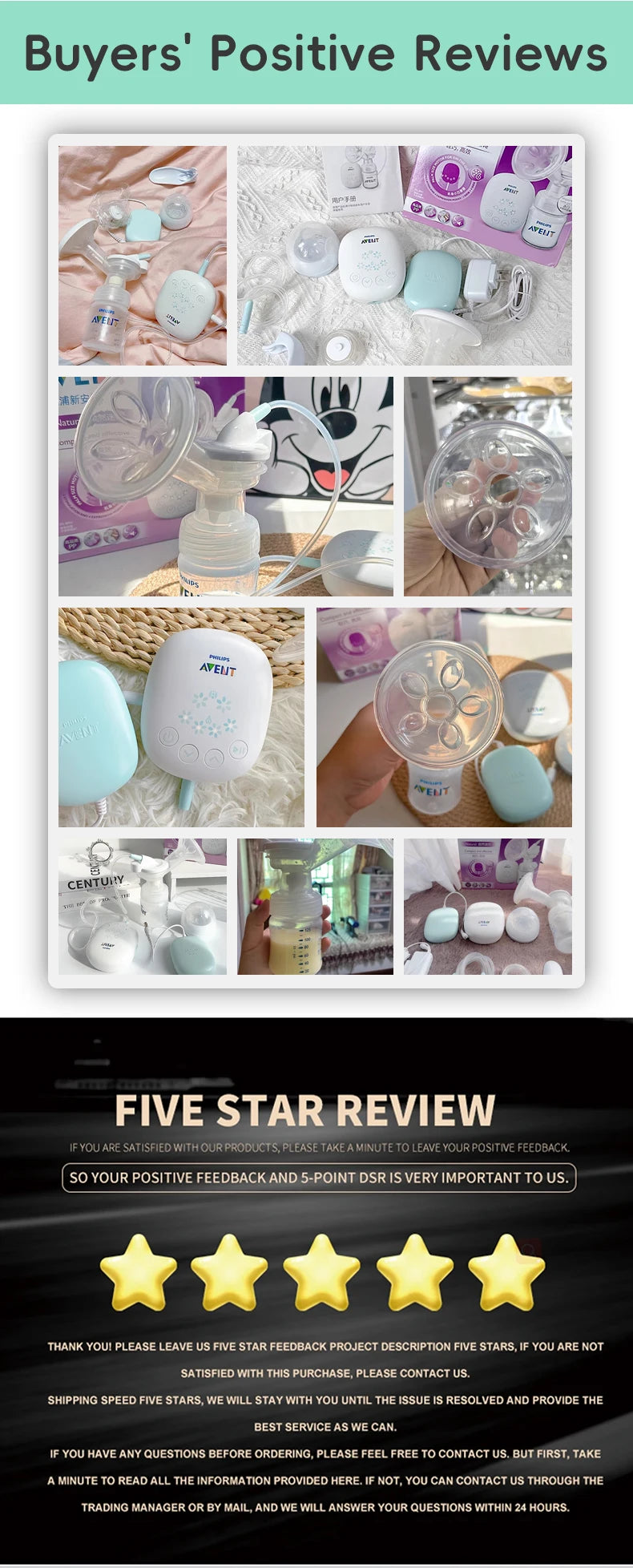 PHILIPS AVENT Electric Breast Pump 2 Modes USB Chargable Silent Portable Milk Extractor Automatic Milker Portable Breast Pump