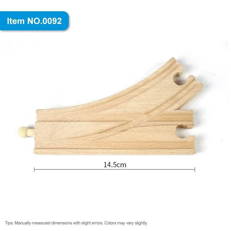 DIY Children Wooden Train Rail Track Accessories Toy Cross Track Railway Toys Compatible All Track for Kids Boys & Girls Gifts - AIAZ