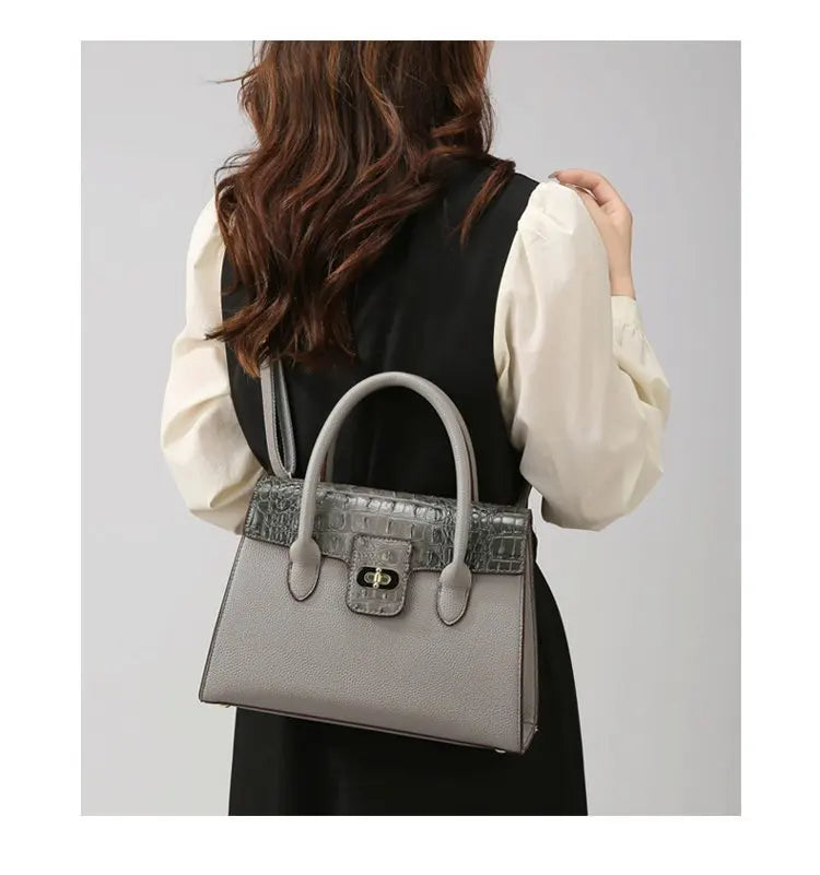 Embossed Handbag for Women 2025 New Fashionable Spacious Soft Leather Woven Rope Shoulder Hand Carry Crossbody Bag