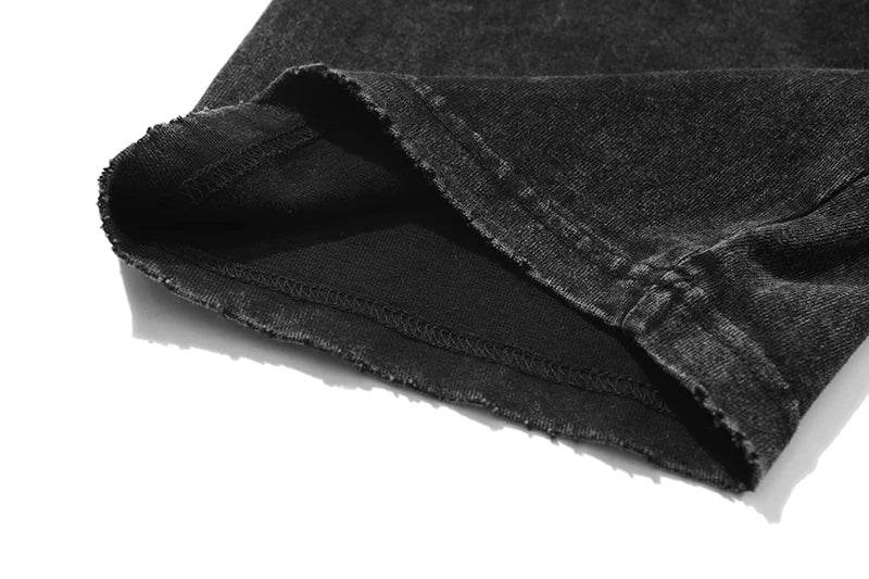 Anime Men's T Shirts Gothic Printed T-Shirt Hip Hop Streetwear Punk Summer Vintage Washed Oversized Tops Men Clothing - AIAZ