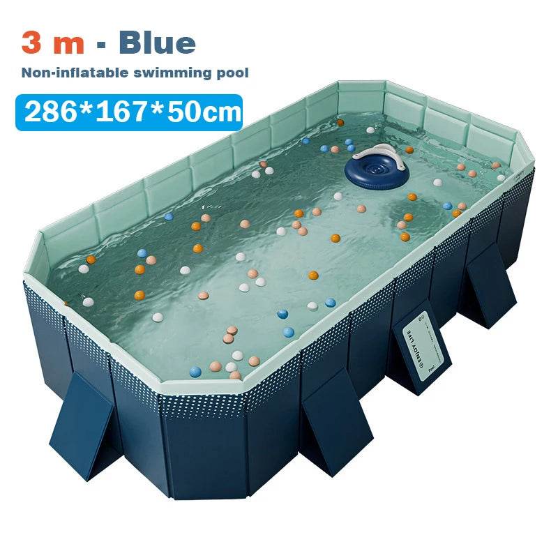 3M/2.6M/2.1M Big Swimming Pool Wear-Resistant Non-Inflatable Outdoor Large Pools Outdoor Indoor Game Back to School Gifts - AIAZ