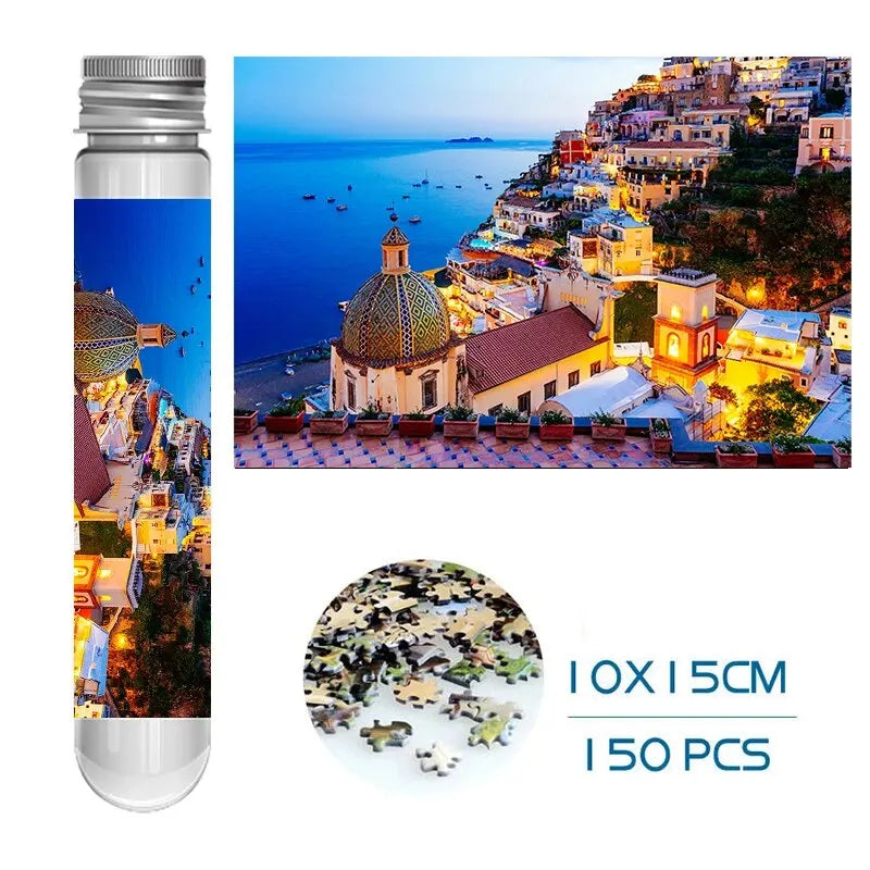MaxRenard Jigsaw Puzzle Mini Pieces 150pcs Test Tube Educational Toy Family Game Portable Leisure Toy