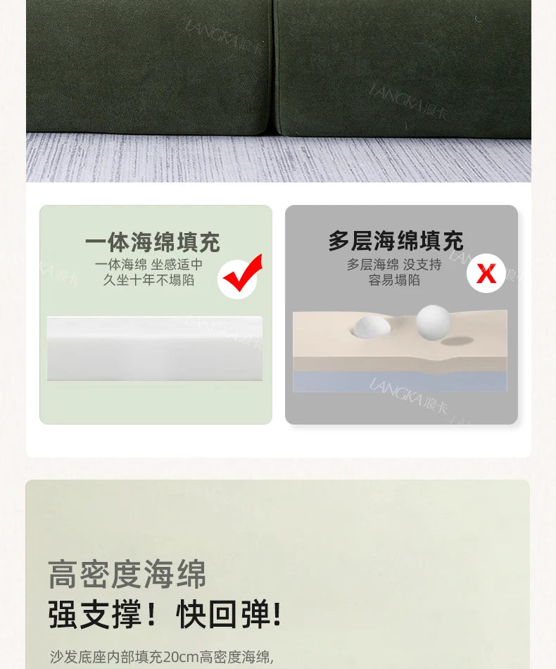 Design Large Green Sofas European Filler Armrest Salon Living Room Sofas Compressed Bedroom Lazy Divano Compresso Home Furniture