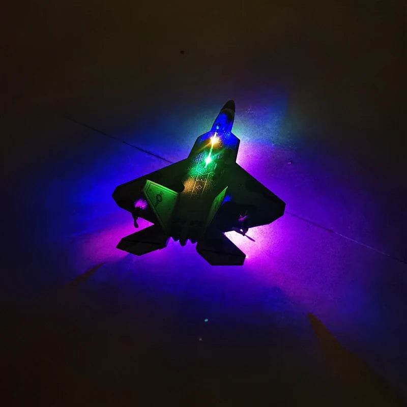 2024 New F22S 2.4G 4CH 3D6G RC Airplane Raptor F22 Warplane WLtoys A180 Upgrade Version LED Light With Gyroscope Out Door Toys - AIAZ