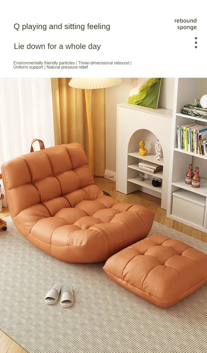 Solo Sofa Lazy Couch Tatami Living Room Bedroom Lovely Leisure Single Chair  Balcony Rocking Chair  Sofa Bed Reading Chair