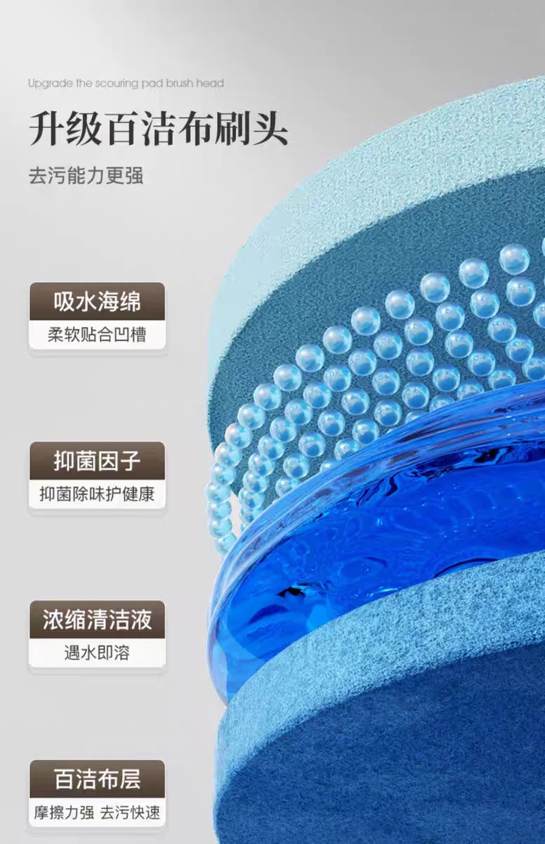 Toilet Brush Disposable Wallmounted Toilet Cleaner Replacement Head Long Handle Cleaning Tool Brush WC Kit Bathroom Accessory