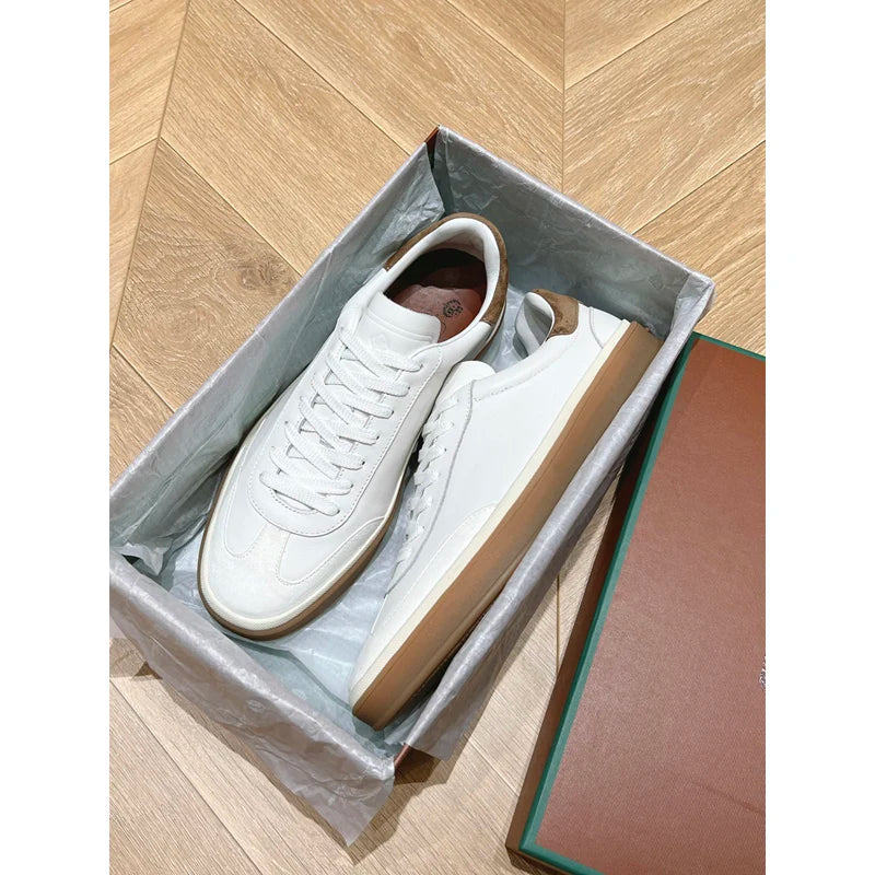 Real Leather Deqin oes ex Casual Cross Bule Sle Spring Summer Color Blo Leisure Board oes Trendy Women's Men's