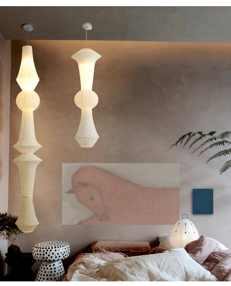 Janpanese Akari Rice Paper Lamp modern Noguchi Yong Pendant Lamp Living Room Bedroom Corner Designer Light