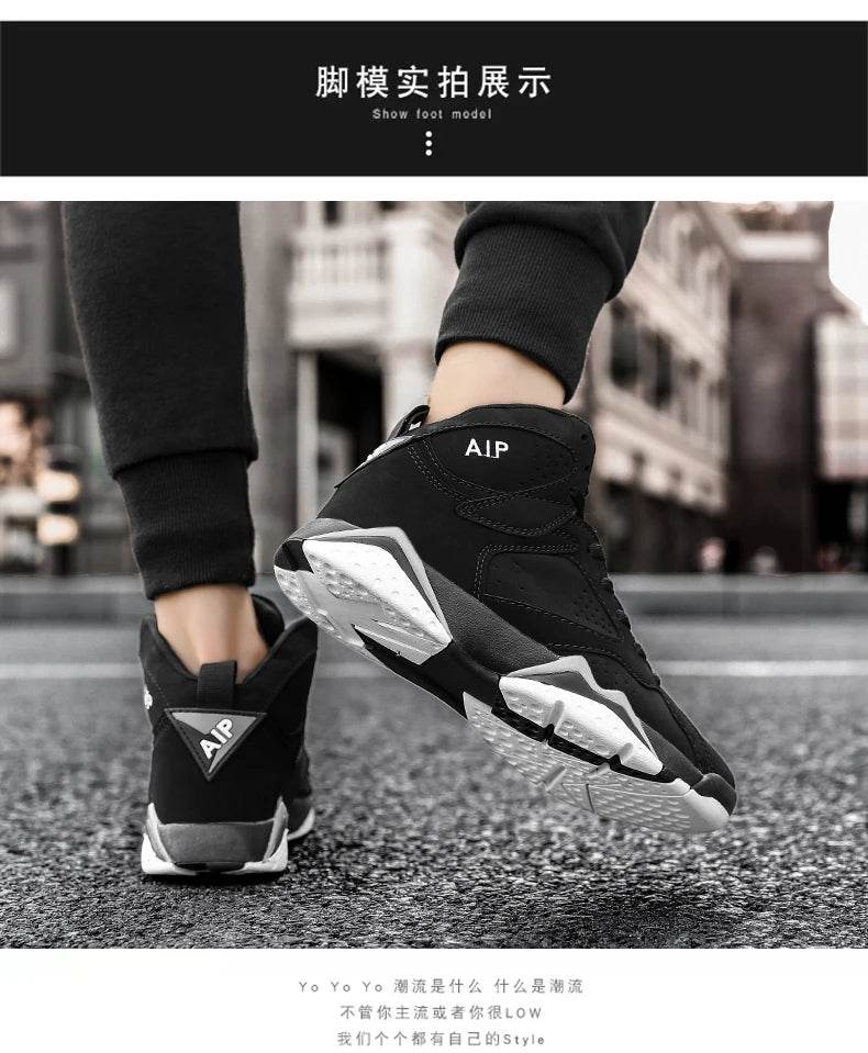 Men Basketball Shoes Fashion Non-slip Mens Casual Sneakers Man Sports High Quality Outdoor Jogging Shoes Boys Athletic Wear Traf - AIAZ