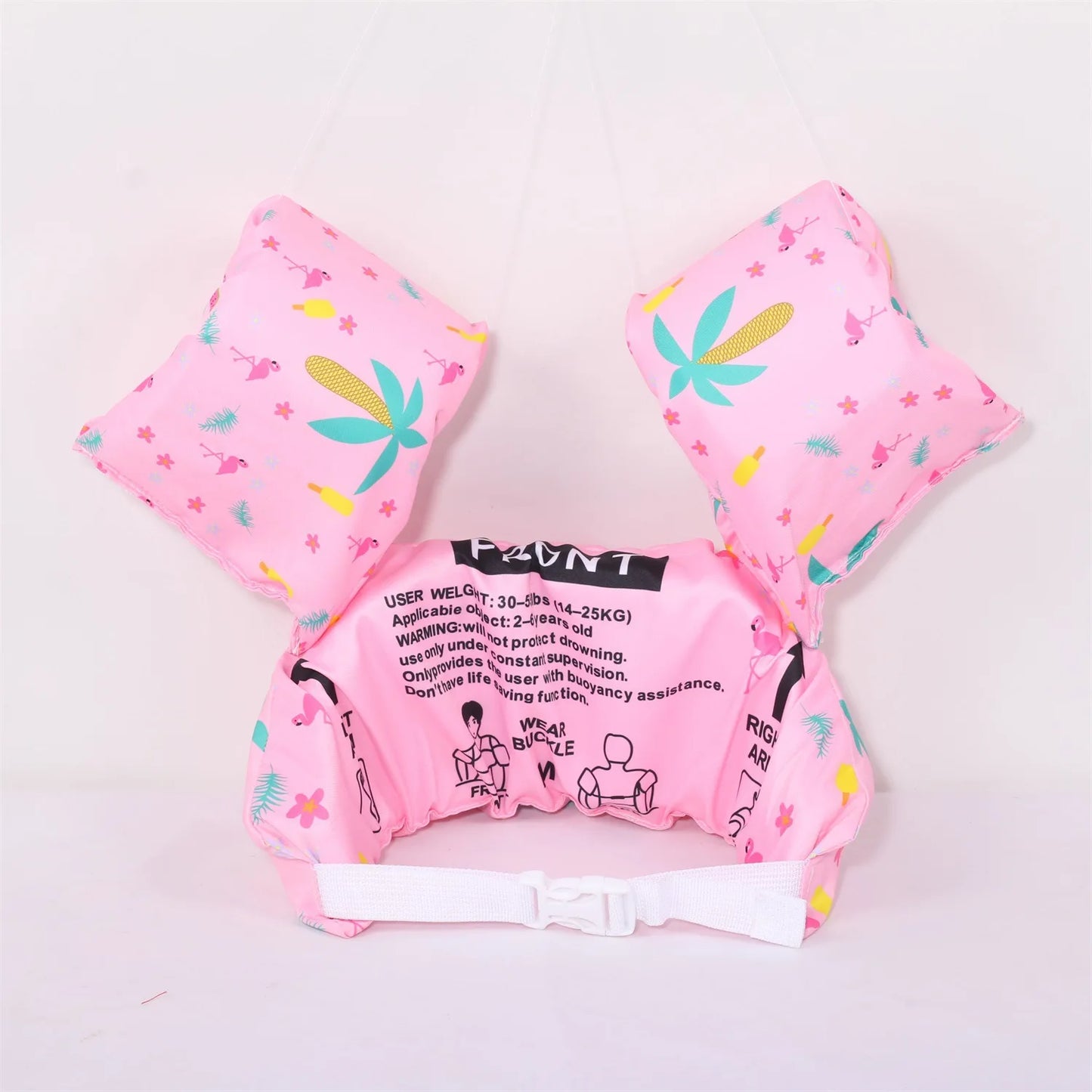 Baby Float Cartoon Arm Sleeve Swimsuit Foam Safety Adjustable Life Jacket Swimming Training Floating Pool Float Swimming Ring