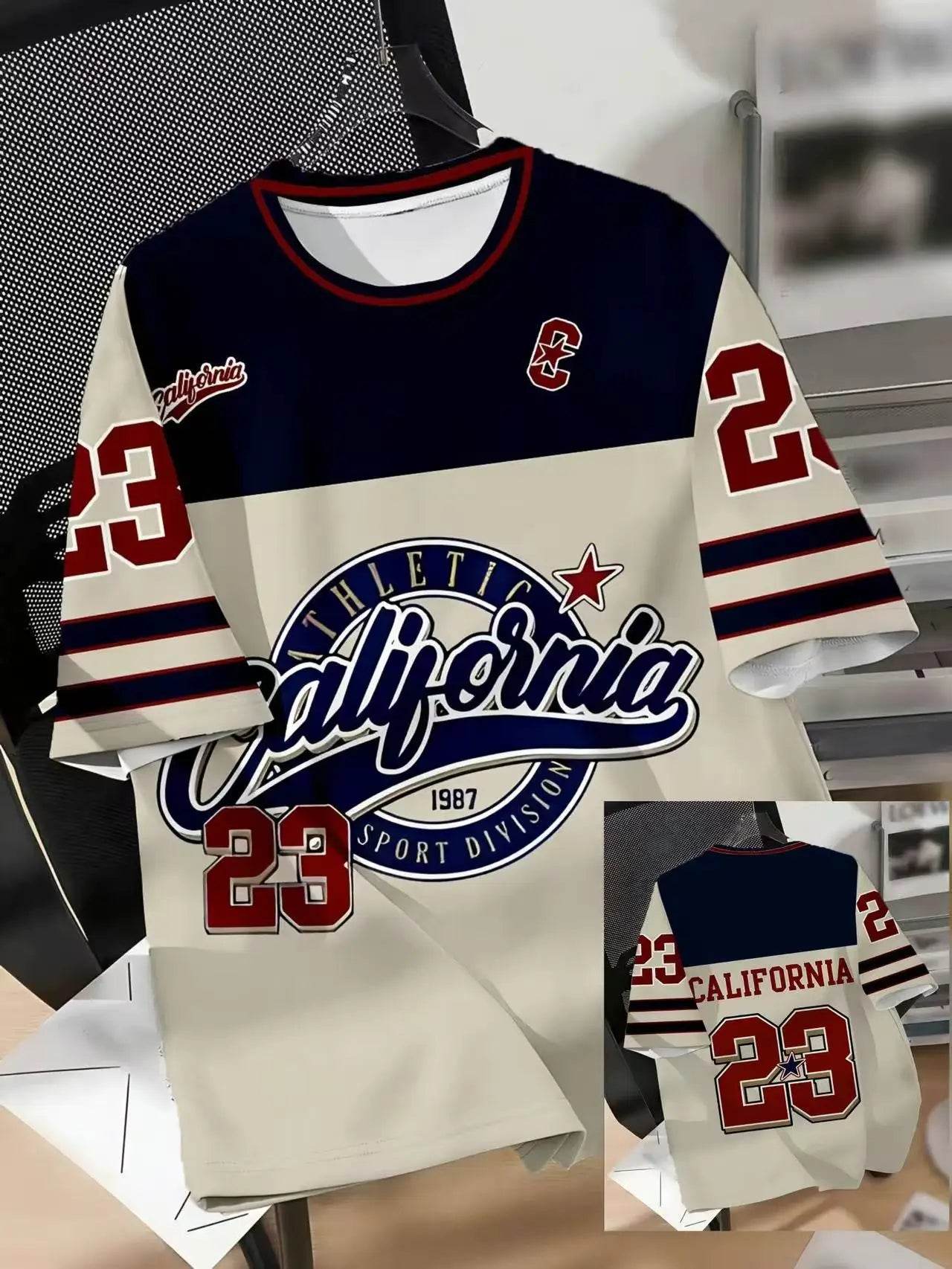 The 2025 summer new men's casual T-shirt features 3D letter printing and quick-drying sport polyester fiber - AIAZ