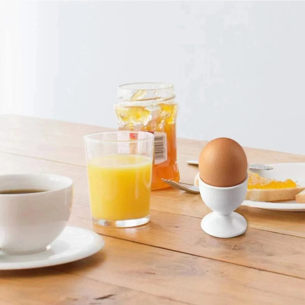 White Egg Cup Holder Plastic Boiled Egg Cups Stand Rack Creative Eggs Holder Small Beer Wine Cup Breakfast Cooking Tool