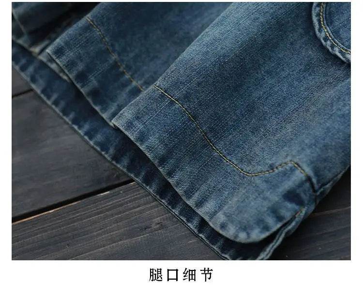 Summer Thin High-waisted Retro Denim Shorts for Women Loose Mid-pants New Wide-leg Large Pocket Five-point Pants - AIAZ