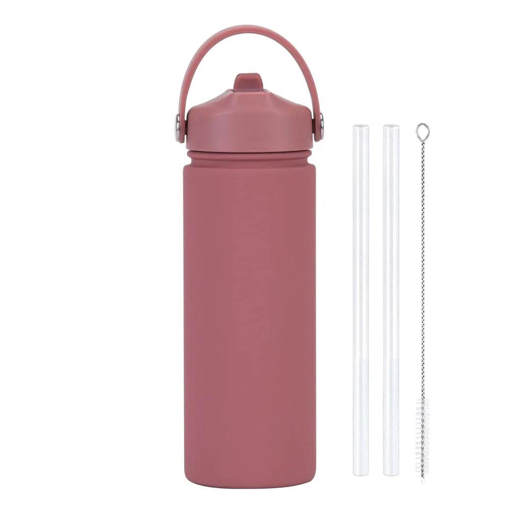 Insulated Water Bottle 500ml Custom Text/Logo - 304 Steel, 24H Cold, Office & Gym Essentials - AIAZ