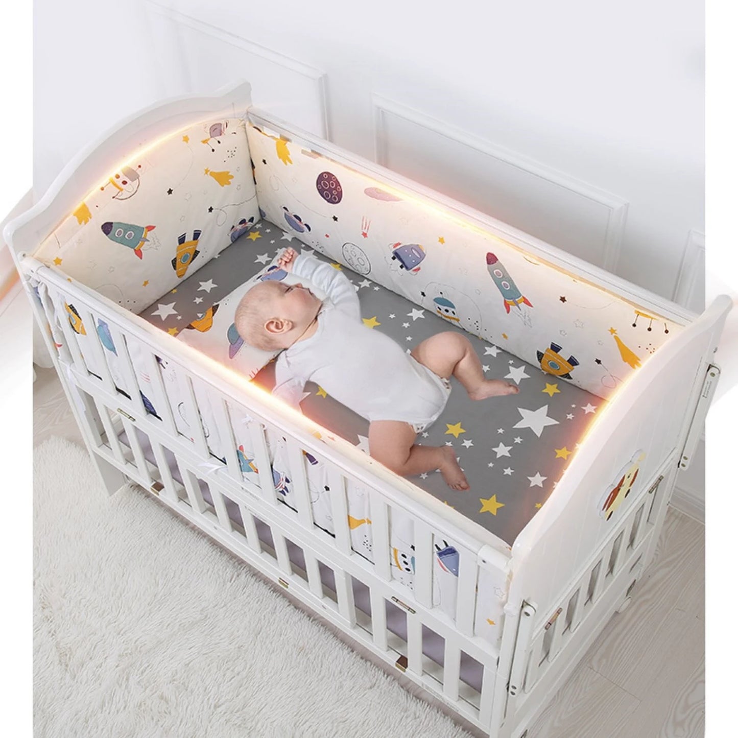 6/9Pcs 100% Cotton Toddler Bed Comforter Set Baby Crib Bedding Set Soft Baby Crib Bed Sheets Set 120*60/120*70Cm