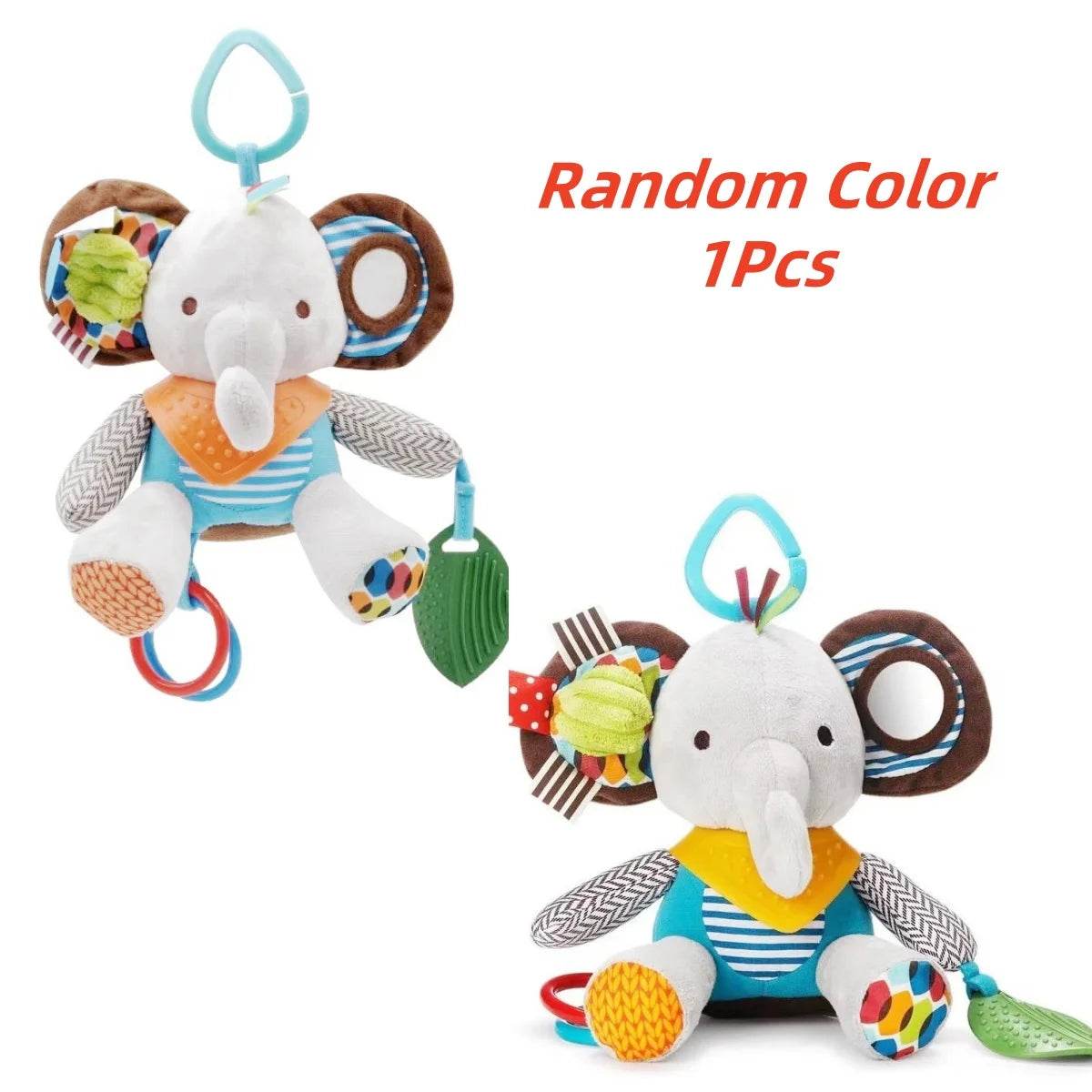 Montessori Baby Toys Kawaii Soft Plush Dolls Animal Strollers Pendant Toys for Newborn Boys Girls Toddler Birthday Gift - AIAZ
