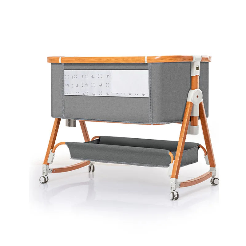 Baby bed splicing baby  movable portable cradle bed foldable multifunctional newborn adjustable