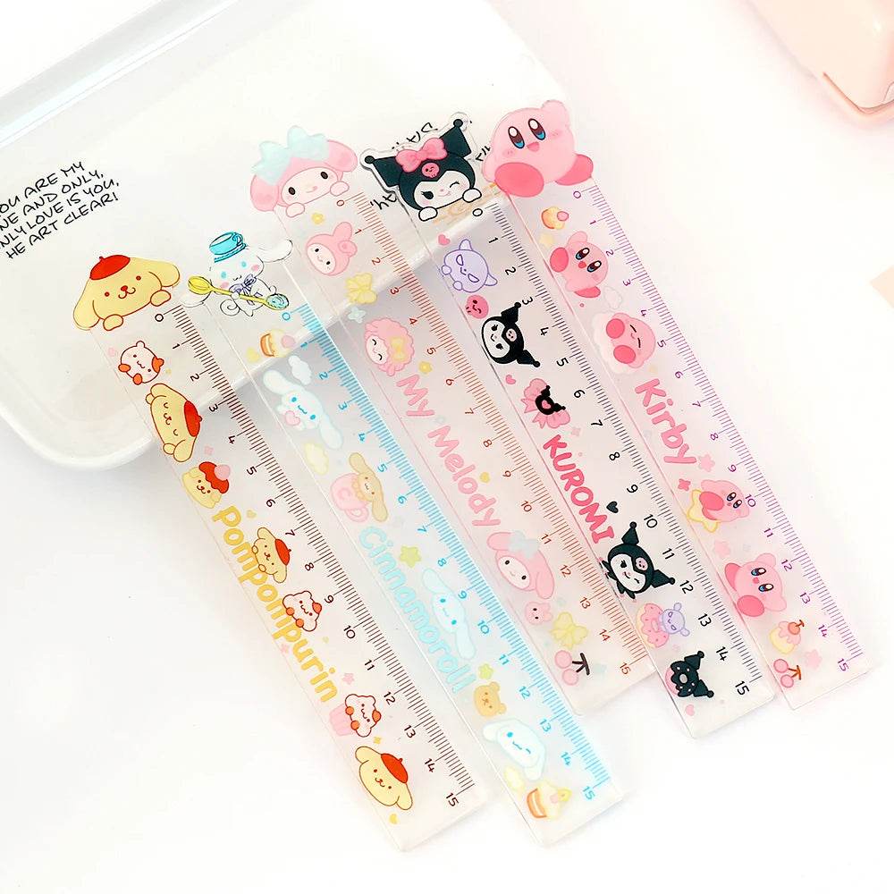 15cm Cute Ruler School Supplies Kawaii Accessories Drawing Tool Korean Stationery Fournitures Scolaires Student Regla Ruler - AIAZ