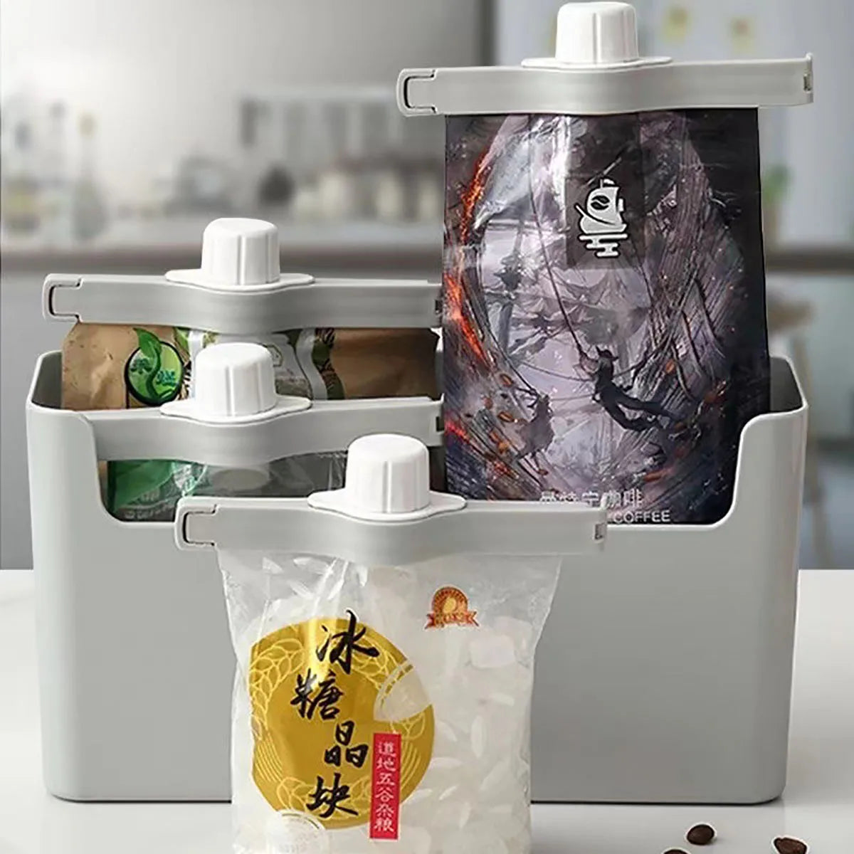 Screw Cap Sealing Clip Seasoning Bag Milk Powder Salt Bag Sealing Clip Snack Food Preservation Clip Gadget Kitchen Accessories