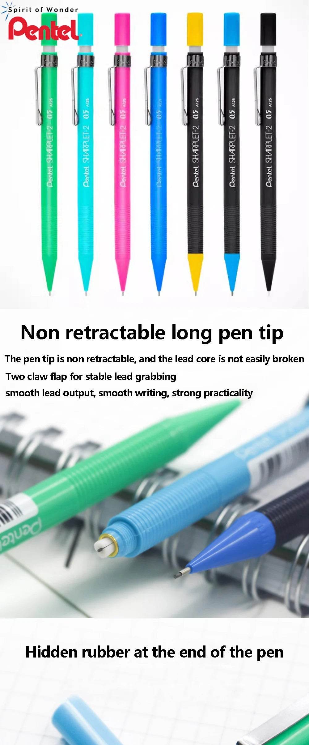 Japan Pentel Mechanical Pencil 0.5/0.7/0.9mm Drawing Office & School Supplies Stationery A125 127 129 School Acsesories School - AIAZ