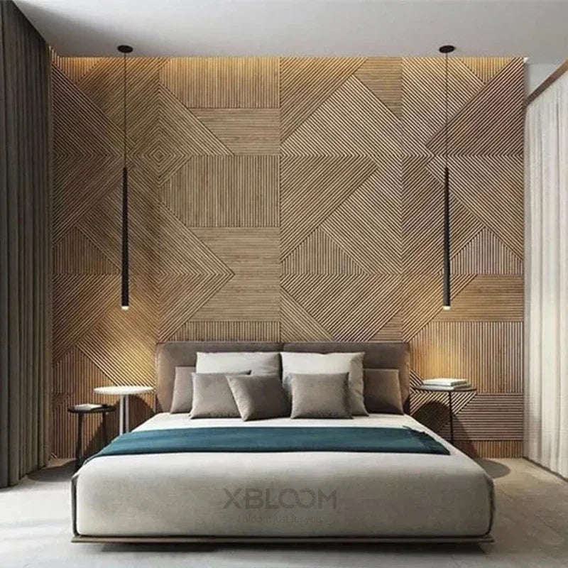 4pcs 50x50cm  Premium 3D Wave Wall panel Stripe Wallpaper PVC Wall Decor Living Room Bedroom Office Decor TV Background 9 sold
