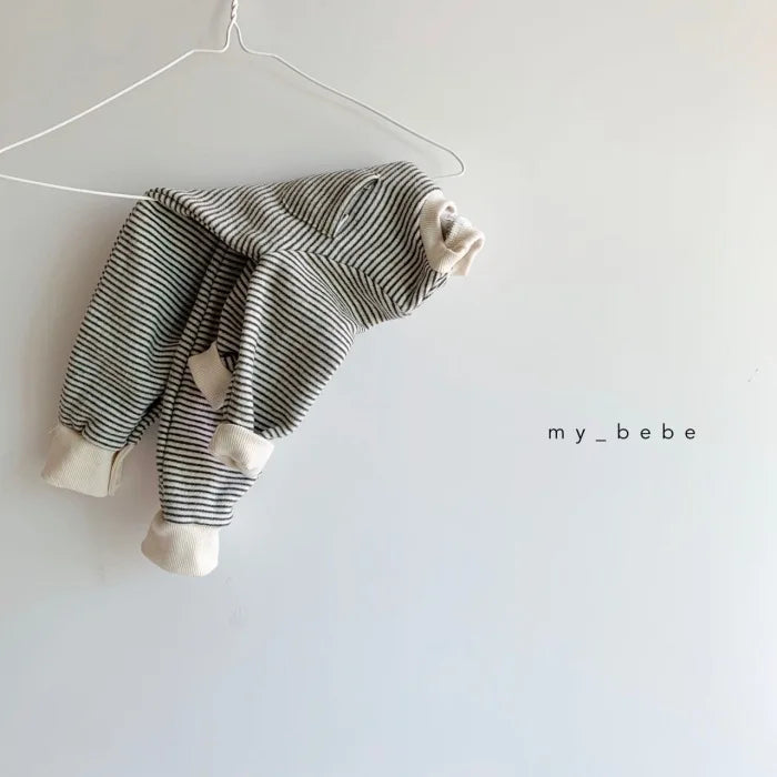 2025 Autumn New Baby Boy Girl Long Sleeve Romper Cotton Newborn Fashion Striped Jumpsuit Infant Simple Casual Clothes 0-24M