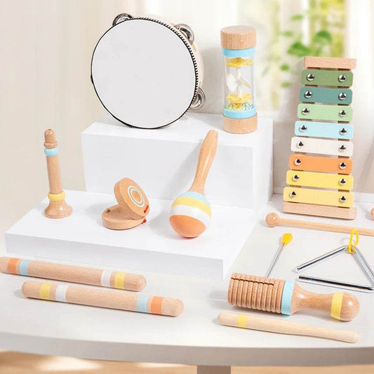 Interactive Musical Toy Wooden Toys Child Percussion Instruments Early Educational Toys Birthday Gifts for Toddlers Girl Boy - AIAZ