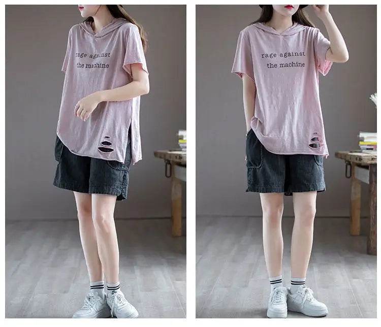 Summer Thin High-waisted Retro Denim Shorts for Women Loose Mid-pants New Wide-leg Large Pocket Five-point Pants - AIAZ