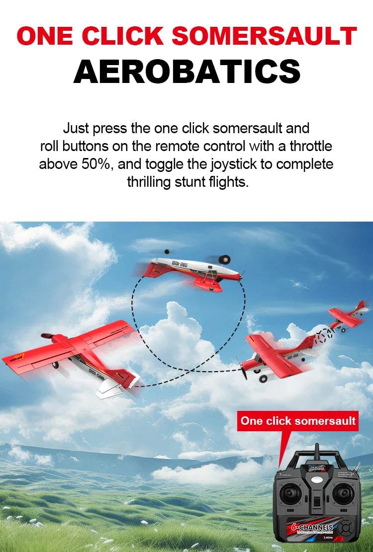 Qidi560 Moore M7 Off-road RC Plane 4CH Brushless Remote Control Airplane Fixed Wing Aircraft Model EPP Foam Toys for Children - AIAZ