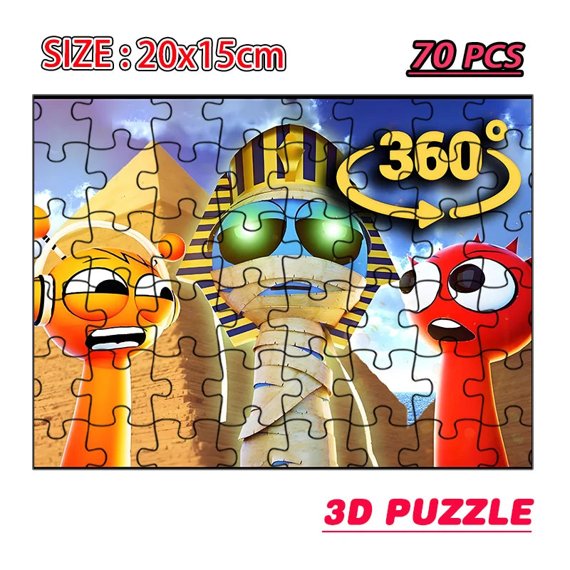 Phase 1.0~6.0 Music box Sprunkie Figures Puzzle Toys Set Sprunkie Toys Educational Puzzle Toys Gifts for Kid Birthday Christmas