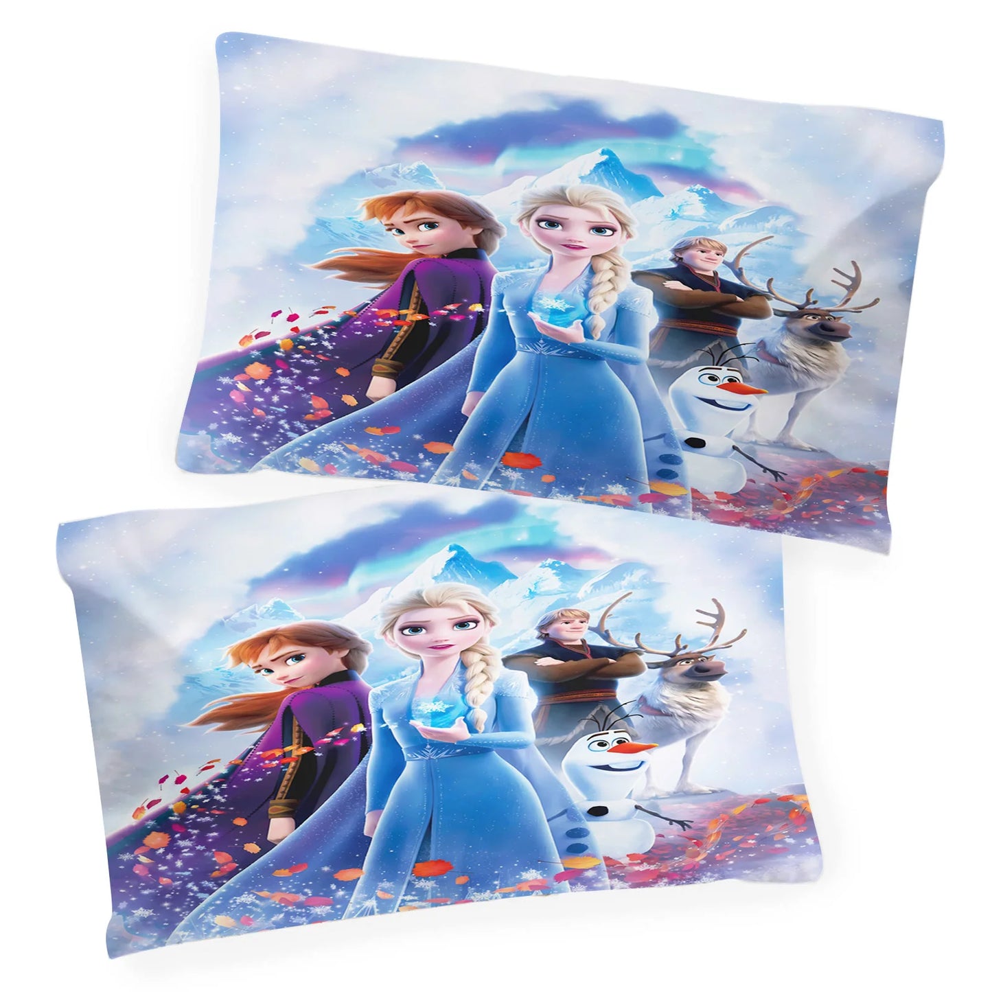 Frozen Duvet Cover Set,Elsa Anna Olaf King Size Bedding Set,Twin Full Size King Queen Bedding Set 3pcs for Girl'S Room