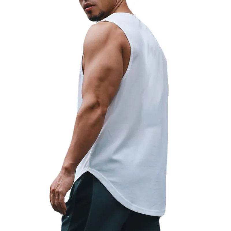 Summer Men's Gym Tank Top Fitness Training Clothing Quick-drying Loose Bodybuilding Sleeveless Shirt Men Fashion Basketball Vest - AIAZ