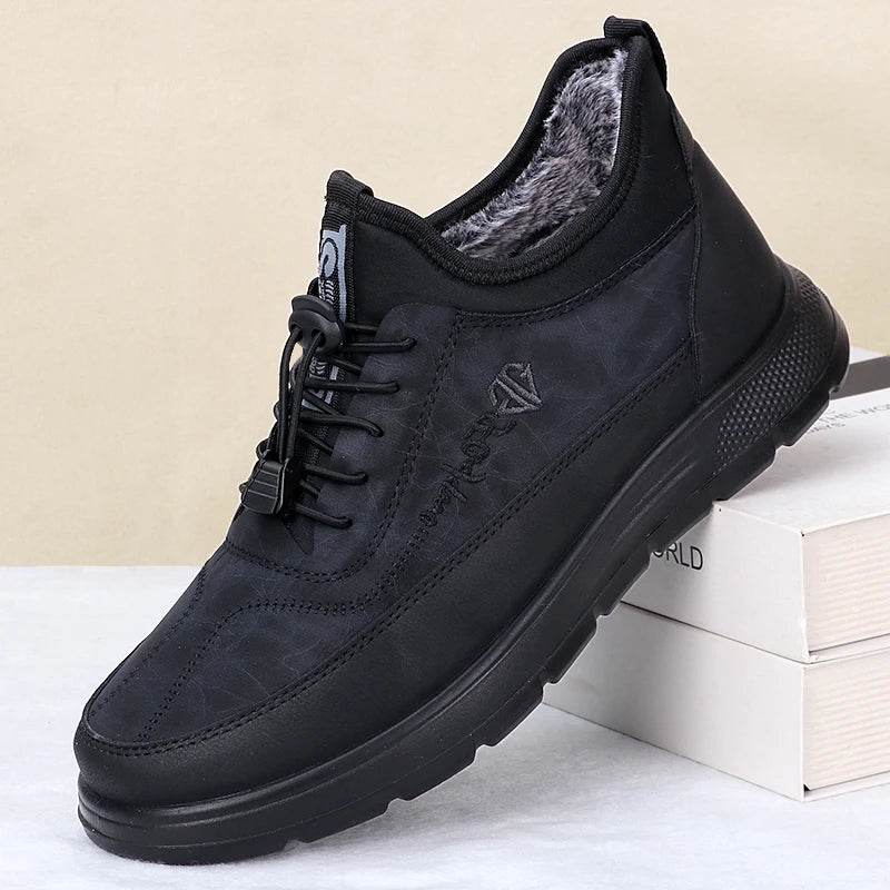 2025 New Winter Men Lace Up Snow Boots Warm And Cold Proof Comfortable And Soft Waterproof And Anti Slip Waterproof And Anti Sli - AIAZ