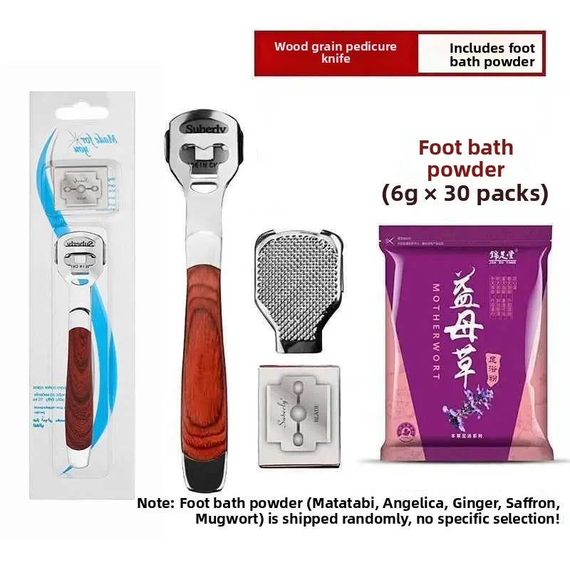 Foot Care Tool Kit Profional Dead Skin Removal Foot File Set with 0 Blades Foot Scraper Board Personal Hygiene Tool