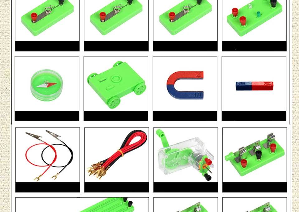 Physics Labs Basic Electricity Discovery Circuit Magnetism Experiment Kits Science Education Toy for Junior Senior High School - AIAZ