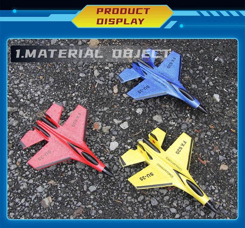 RC Foam Aircraft SU-35 Plane 2.4G Radio Control Glider Remote Control Fighter Plane Glider Airplane Foam Boys Toys for Children - AIAZ