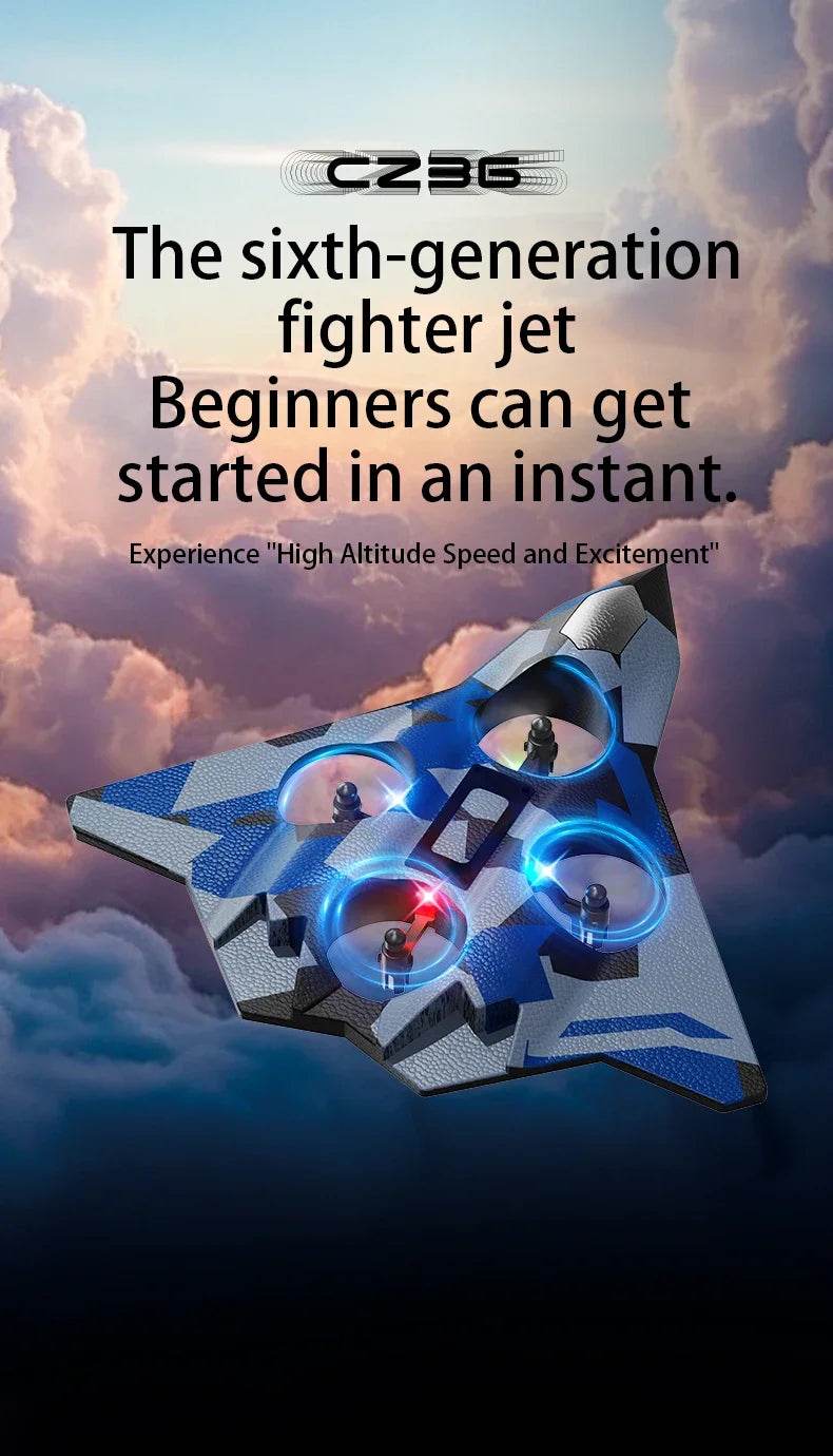 RC Aircraft EPP Foam Stunt Glider Electric Fighter Remote Control Airplane Fall Resistant Plane Toys for Boys Kids CZ01 CZ63 - AIAZ