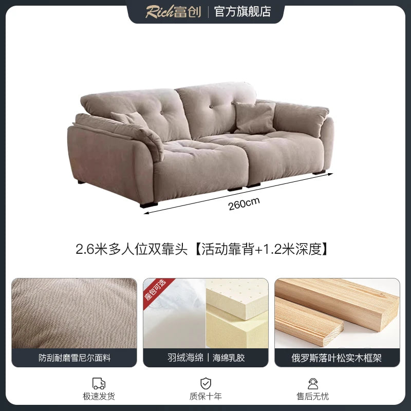 Designer Style Minimalistic Sofa Waterproof Elegant Wooden Chaise Lounge Sofas Living Room Couch Muebles Entrance Hall Furniture