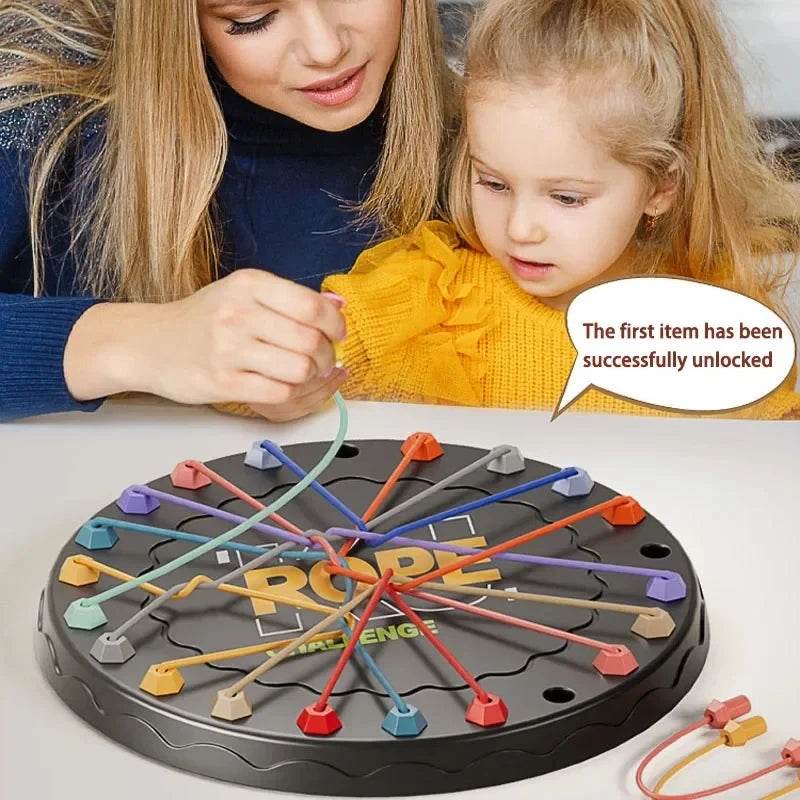 Kid Rope Knots Puzzle Social Board Game Color Line Sorting The Great Rope Untying Challenge Logic Thinking Strategy Table Game - AIAZ