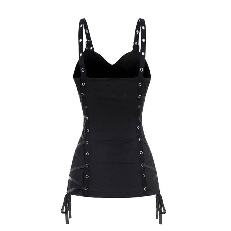 Summer Tank Tops for Women Plain Color Tank Top Ruched Grommet Lace Up Casual Sleeveless Tops топ женский - AIAZ