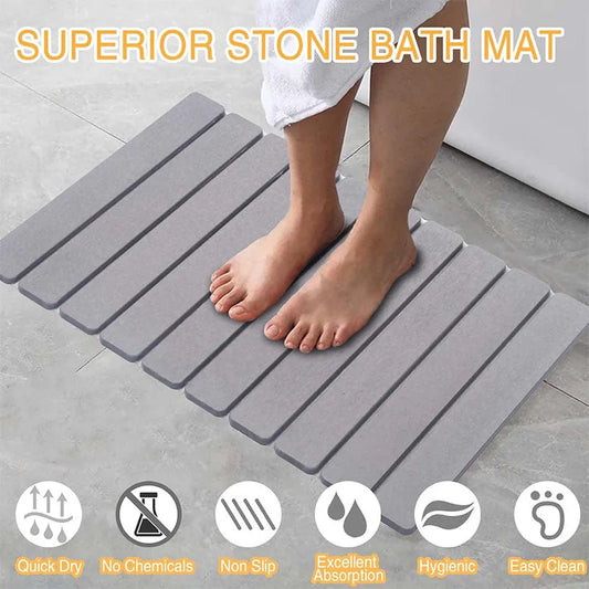Foldable Foot Mat Quick Drying Bathroom Rug 100% Diatomaceous Earth Bath Mat  Non Slip Diatomite Mats Bathroom Accessories