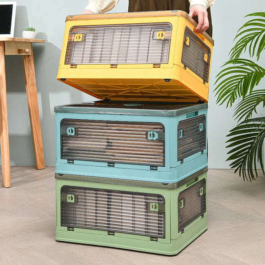 Household Plastic Transparent Sorting Wardrobe Clothes Toys Book Storage Box Folding Storage Box Shoes Storage Box Plastic Boxes