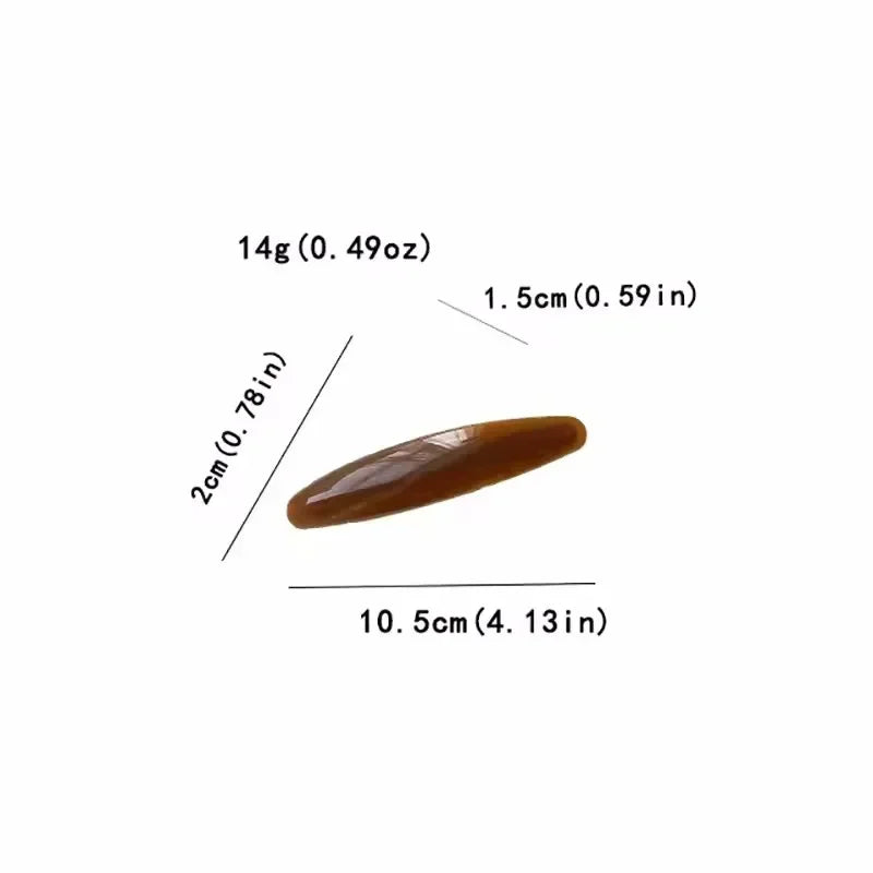 Chic Hair Clips Plain Color Acrylic French Clip Simple Elegant Oval Geometric Hairgrip Hairpin Women Hair Accessories